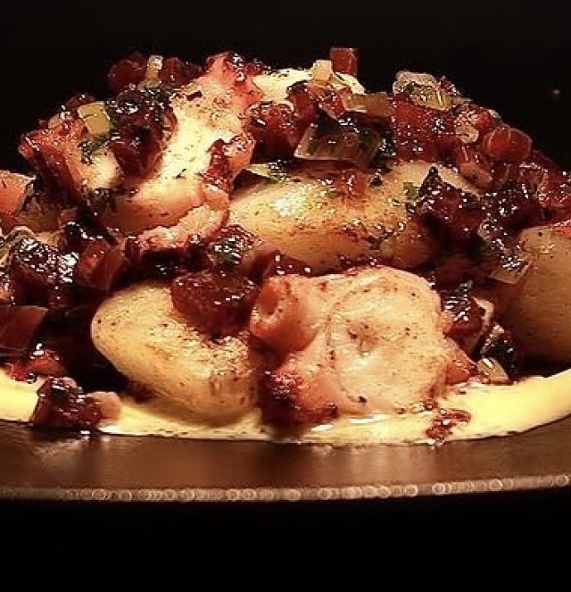 Pulpo a la sartén 